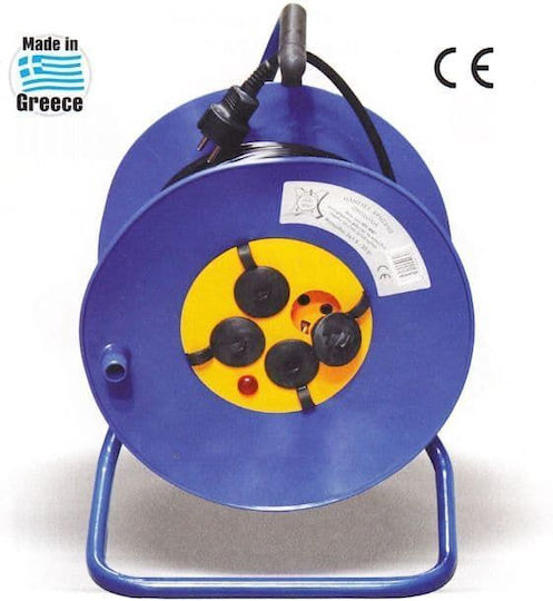 Cablu de prelungire 4 locuri cu cablu de 33m Diametru 3 x 1.5mm² Albastru