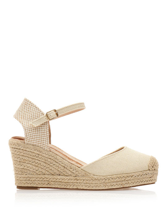 Tsoukalas Platforme Dama în Stil Espadrile Bej