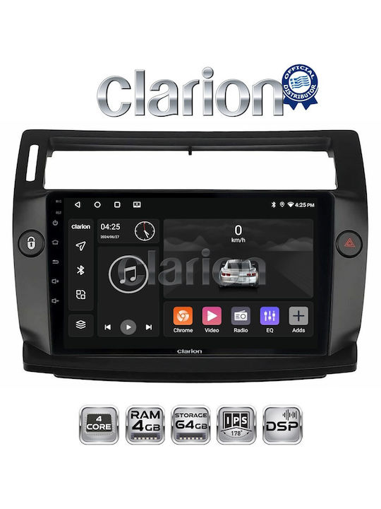 Clarion Ηχοσύστημα Αυτοκινήτου για Citroen C4 2004 > 2011 (Bluetooth/USB/WiFi/GPS/Apple-Carplay/Android-Auto)
