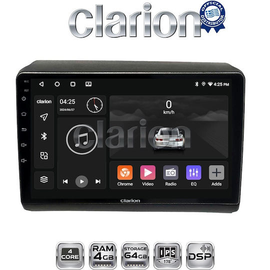 Clarion Car Audio System for Peugeot Partner Fiat Ducato Citroen Jumper 2012 (Bluetooth/USB/WiFi/GPS/Apple-Carplay/Android-Auto)