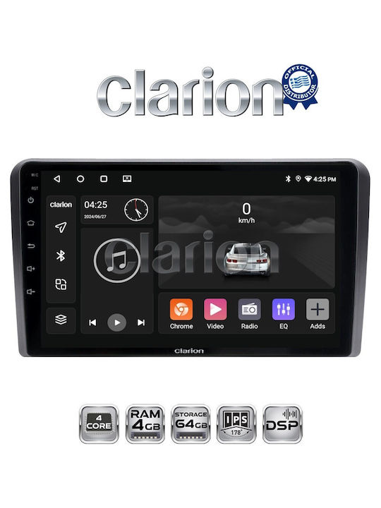 Clarion Sistem Audio Auto pentru Audi A3 2003>2012 (Bluetooth/USB/WiFi/GPS/Apple-Carplay/Android-Auto)