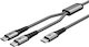 Goobay USB-C кабел 2x USB-C 75739 60W 480Mbps 1.5m сив