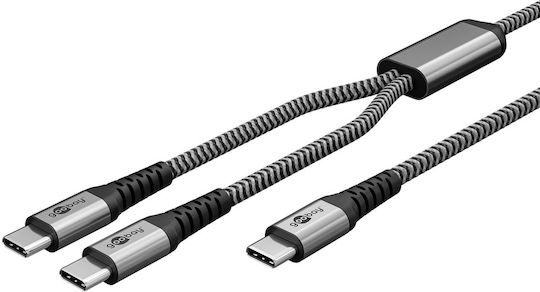 Goobay USB-C кабел 2x USB-C 75739 60W 480Mbps 1.5m сив