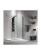 Devon Iwis Walk-in Fixed Side for Shower 57-59x200cm Clear Glass Black Matt