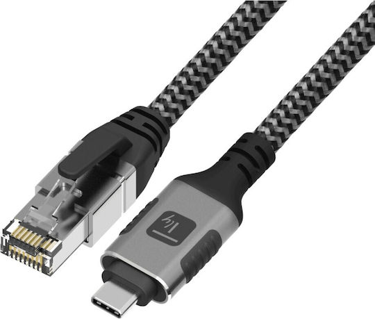 Techly Icoc U3c-rj45-020 Καλώδιο Usb-c Αρσενικό Ethernet Rj45 Αρσενικό 2m