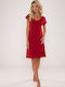 De Lafense Winter Women's Nightdress Burgundy