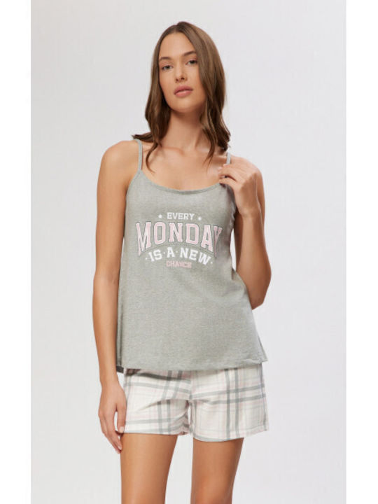 Minerva Summer Women's Pyjama Set Gray