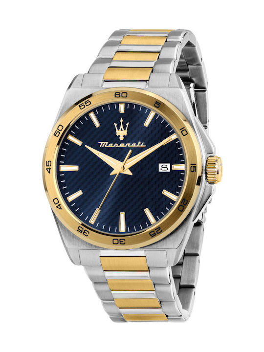 Maserati Ανδρικό Ρολόι 41mm Μπαταρίας με Χρυσό ...
