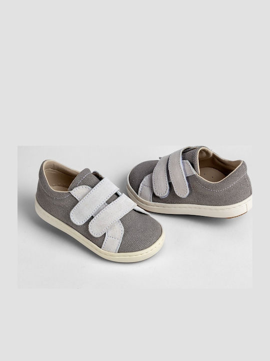 Ever Kid Βαπτιστικά Δερμάτινα Sneakers Γκρι