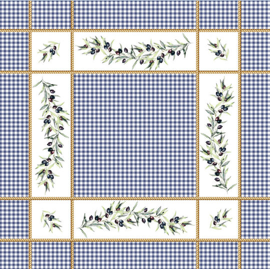 Stain-resistant Square Tablecloth 90x90cm Olive