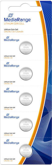 MediaRange Μπαταρίες Λιθίου Ρολογιών CR1216 3V 5τμχ