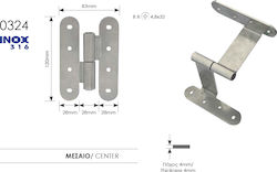 Mittleres Scharnier aus Edelstahl 316 Zogometal...