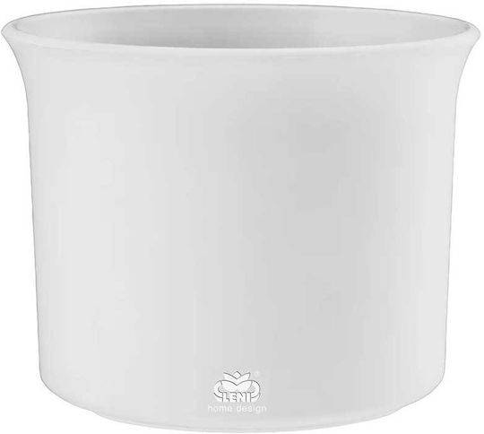 Leni Design Γλάστρα Πλαστική White 15x15εκ.