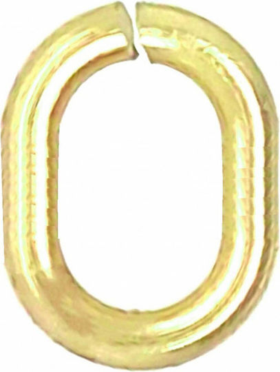 Connector Oval Ring Gold 9k 4.70x6.70mm