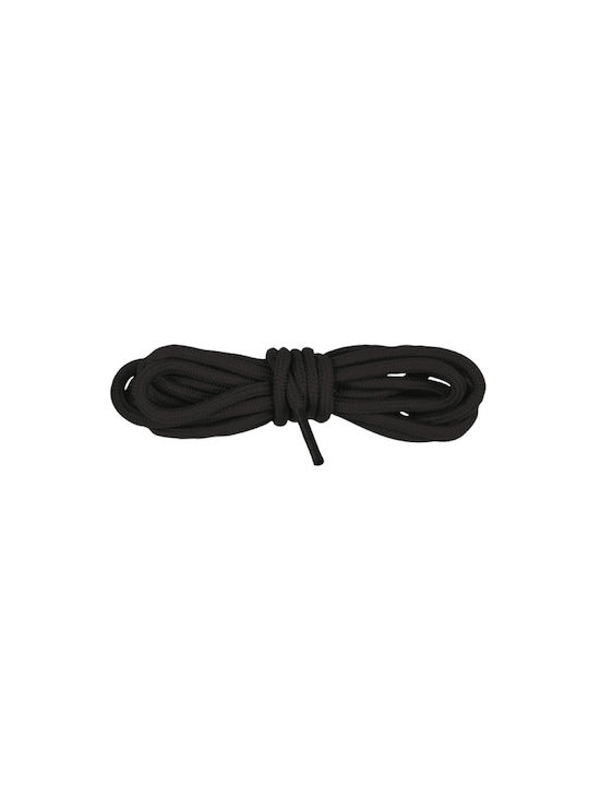 Bergal Trekking Rope Laces Black 120cm Στρογγυλα Ορειβατικα Κορδονια Πλεξη Χρωματα Μαύρο 120 Εκατοστα