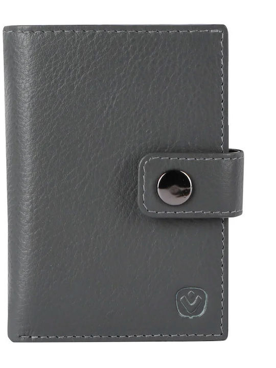 Valenta Leather Men's Wallet Cards Gray