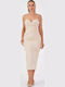 Sommer Midi Abendkleid Beiges