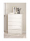 Συρταριέρα Κρεβατοκάμαρας White 77x50x111.3cm