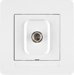 Πρίζα Tv F Connector Illuminon Selena Λευκή