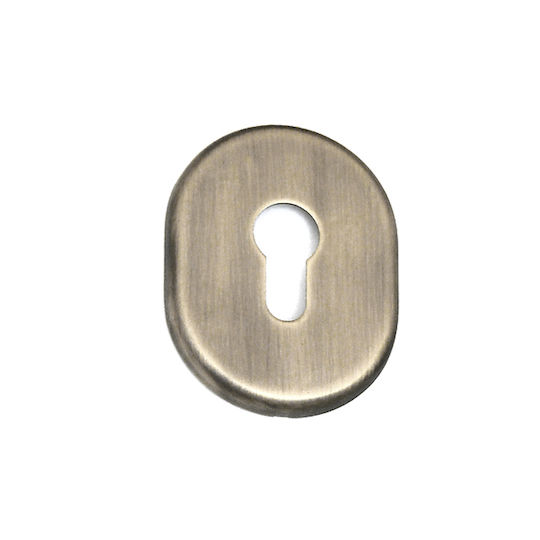 Antique Brass Armored Escutcheon Best No 3 Antique