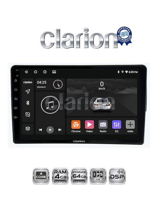 Clarion Auto-Audiosystem für Fiat 500 2017 (Bluetooth/USB/WiFi/GPS/Apple-Carplay/Android-Auto)