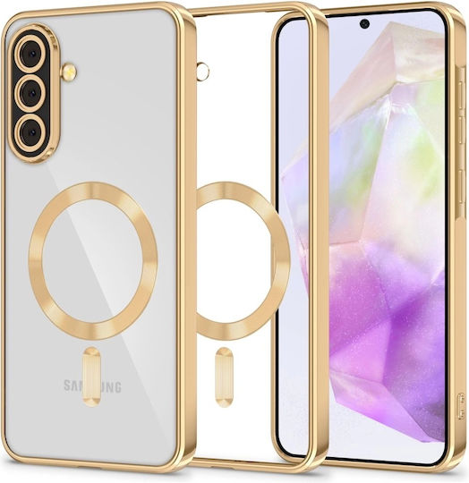 Tech-Protect Magflex Umschlag Rückseite Silikon / Kunststoff Transparent Gold (SAMSUNG A36 5G)