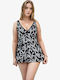 Costum de baie tankini cu push-up Colorful