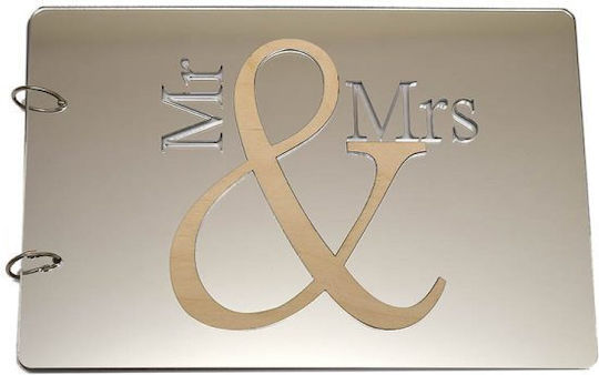 Ευχολόγιο Γάμου Plexiglass "mr & Mrs" Ασημί 31εκ X 22,5εκ Epl/921008 Kaliso Kls-epl-921008
