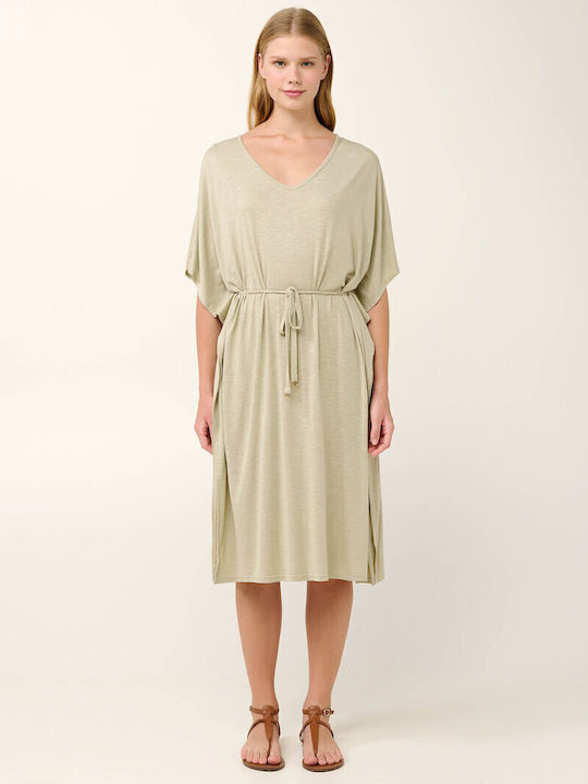 Vamp Flama Feminin Caftan de Plajă Beige Spray