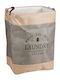 Fabric Grey Laundry Basket Beige 57x30x40cm