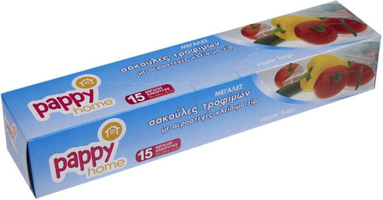 Pappy Home Große Zip-Lebensmittelbeutel 26x38cm 15 Stück 6-55406