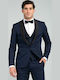 Men's Summer Suit Slim Fit Navy Blue