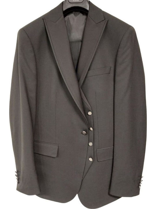 Herrenanzug mit Weste Black