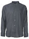 Long-sleeved Linen Shirt Gray
