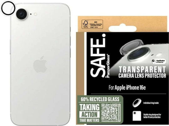 PanzerGlass Rings Kameraschutz Gehärtetes Glas Transparent für das iPhone 16e
