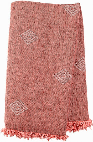 Sunshine Spira Ριχτάρι Πολυθρόνας Chenille 180x180εκ. Red