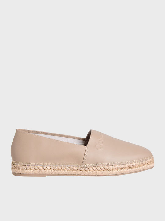 Leather Men's Espadrilles in White Color