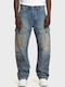 Men's Jeans Pants Cargo with Loose Fit Medium Aged Denim