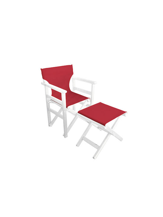 Director's Chair Wooden 5247 G + Red 2pcs 45x40x45cm