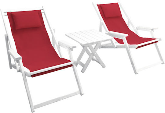 Σετ Σαλονιού Εξωτερικού Χώρου 5248 G + 3τμχ ΚΟΚΚΙΝΟ