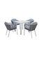 Set Sala De Mese Pentru Exterior Jurdan 5 Piese Alb