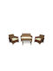 Garten- und Outdoor-Möbelsets Wohnbereich Pacific 4 Stück Wicker - Rattan Pacific