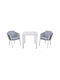 Dining Set for Small Outdoor Spaces Jurdan 3 Pieces White