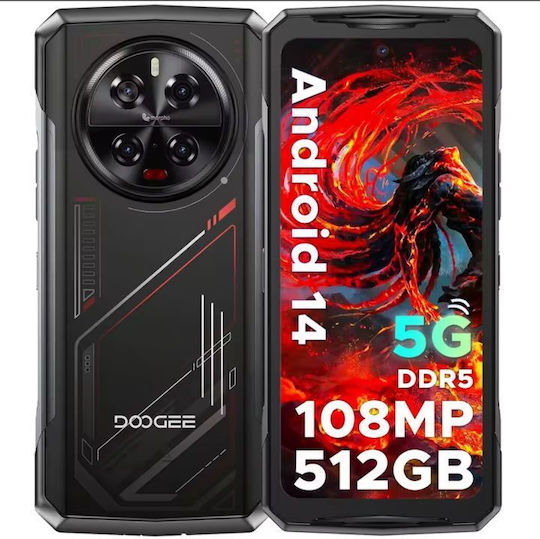 Doogee V40 5G Dual SIM (12GB/512GB) Resistant Smartphone Black/Red