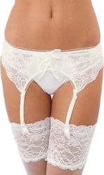Leilieve Άσπρη Ζαρτιέρα Frou Frou 804