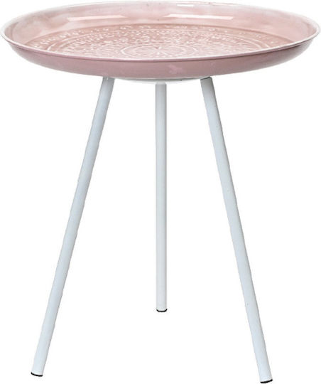 Кръгла Помощна маса Метална Vintage Pink Ш40xД40xВ43см.