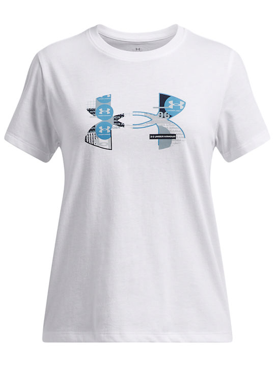 Under Armour Παιδικό T-shirt White Logo