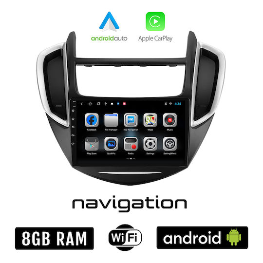 Ηχοσύστημα Αυτοκινήτου για Chevrolet Trax 2014 2022 (Bluetooth/USB/WiFi/GPS/Apple-Carplay/Android-Auto) με Οθόνη Αφής 9"