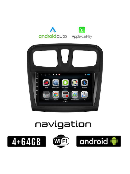 Booma Ηχοσύστημα Αυτοκινήτου για Dacia Sandero 2012 2019 (Bluetooth/USB/WiFi/GPS/Apple-Carplay/Android-Auto) με Οθόνη Αφής 9"