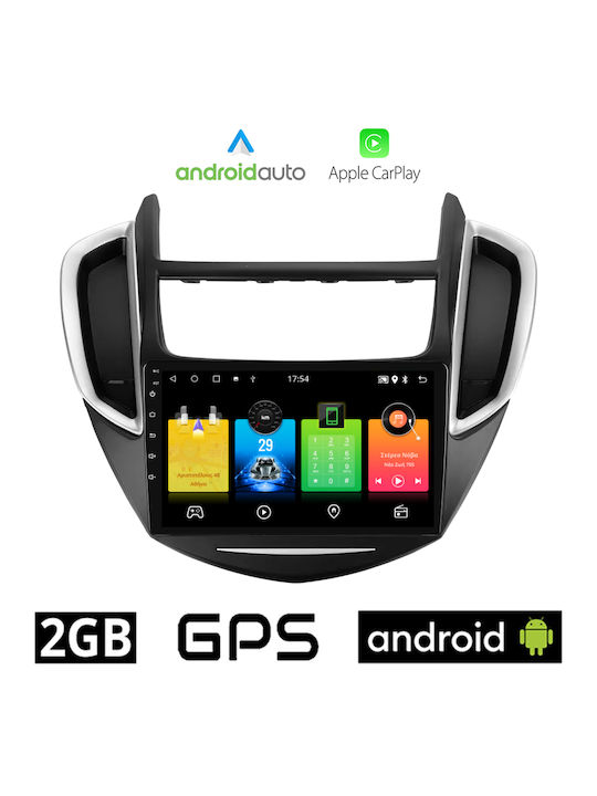 Car Audio System for Chevrolet Trax 2014 2022 (Bluetooth/USB/AUX/WiFi/GPS/Apple-Carplay/Android-Auto) with Touch Screen 9"